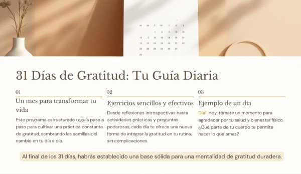 🌸 31 días de gratitud – diario imprimible